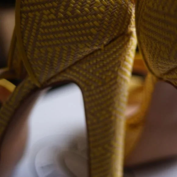 Steve Madden heels prada size 9 tropical havana yellow - Picture 7 of 10